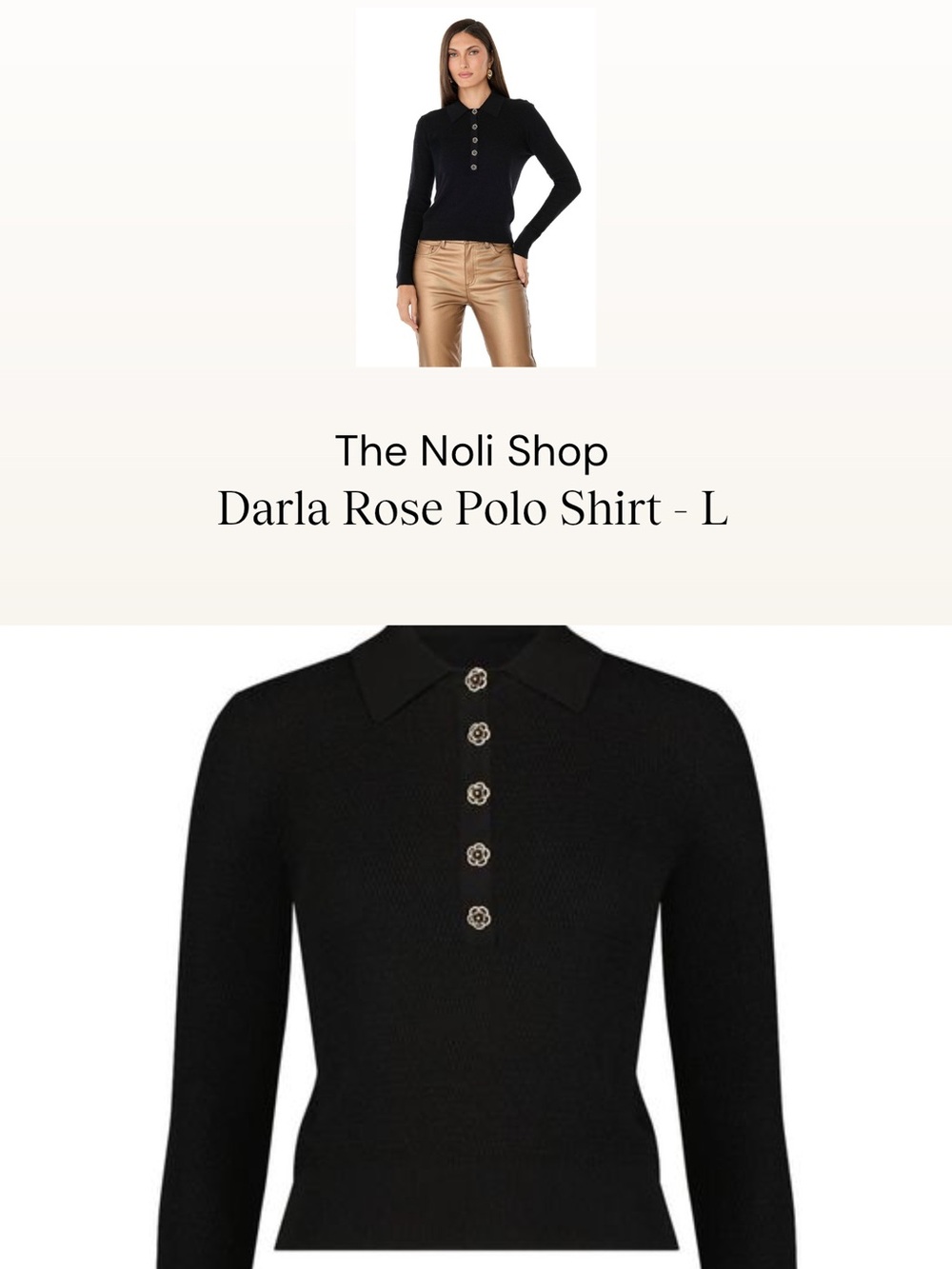 Noli Darla Black Long-Sleeve Sweater
